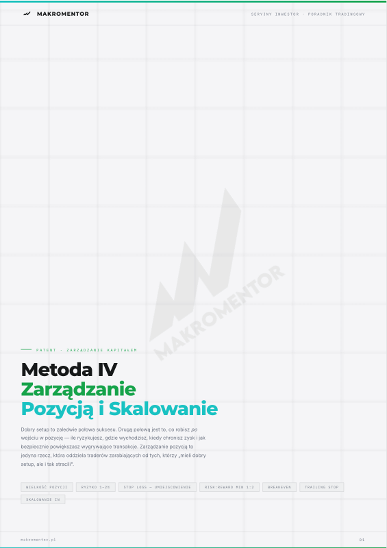 Metoda IV — Zarządzanie Pozycją i Skalowanie