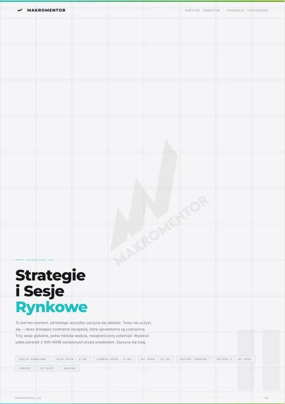 Rozdział II — Strategie i Sesje Rynkowe